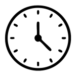 Icon of clock symbolizing the original analog hobby of reading.